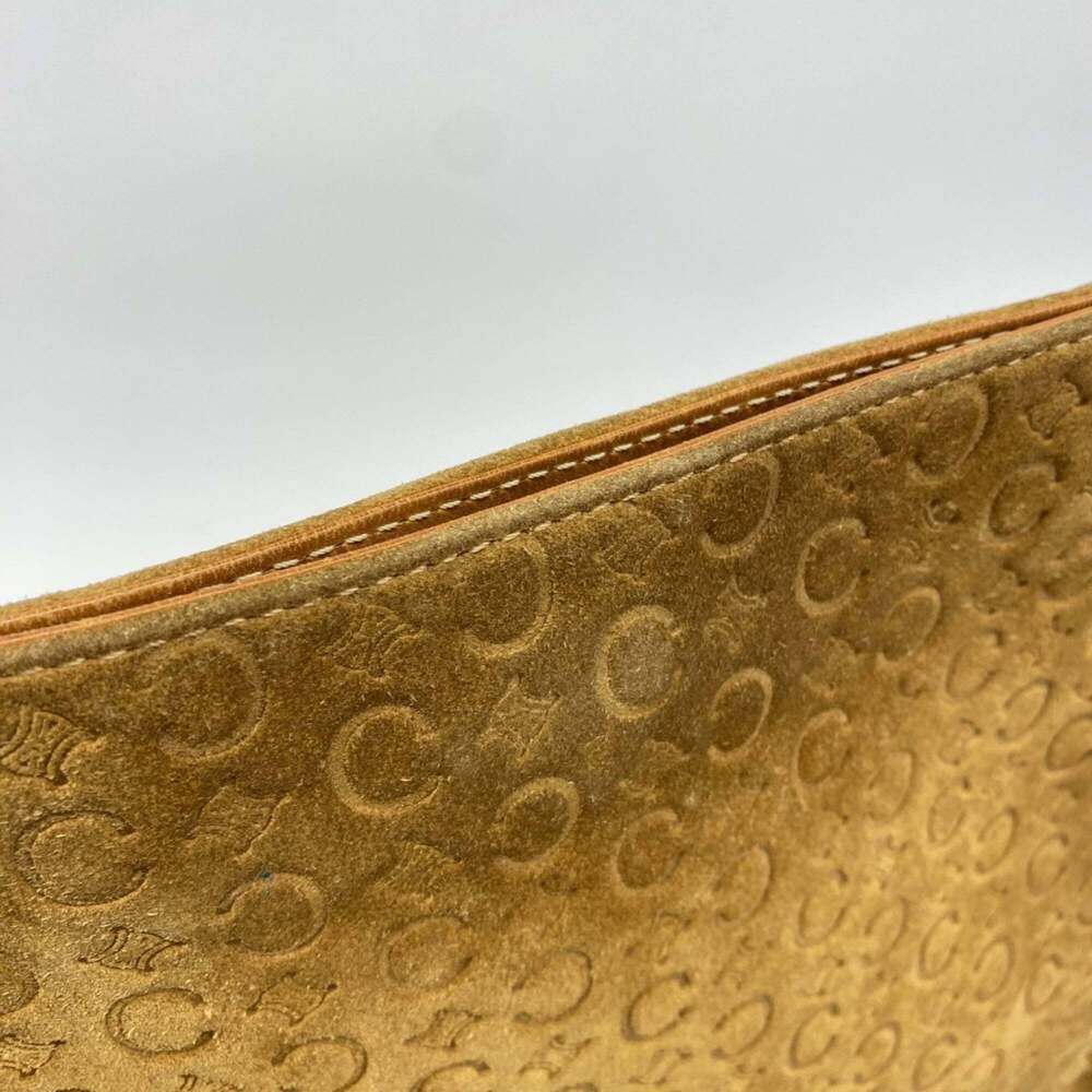 Celine Shoulder Bag C Macadam Suede Beige Women's - Picture 12 of 14